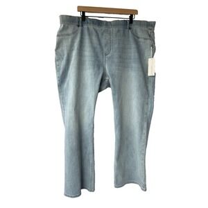 Soft Surroundings Ultimate Pull On Bootcut Jeans Womens 3X Plus Blue Light Wash